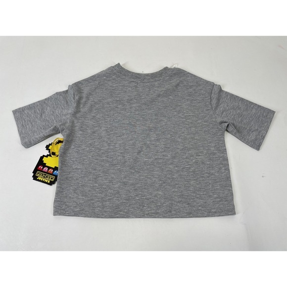 Justice Girls Pacman Cropped Graphic Tee Size XS Gray - Picture 2 of 5